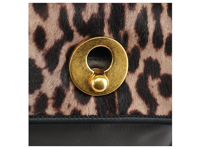 Yves Saint Laurent 283761 Borsa Muse Two in pelle di vitello leopardata - vista 6