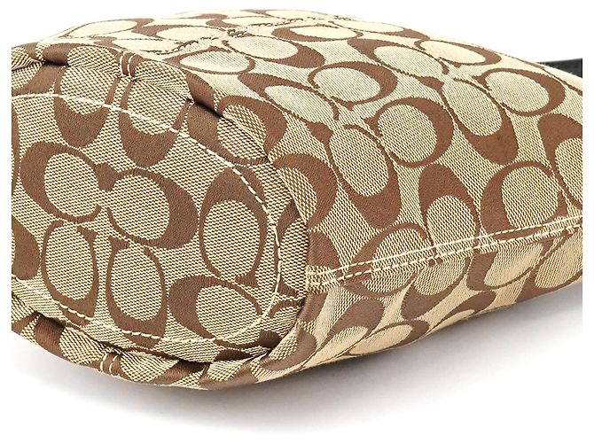 Coach 40896 Borsa a tracolla Signature Canvas Beige Brown - vista 11
