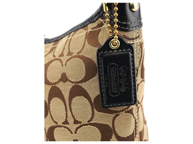 Coach 40896 Borsa a tracolla Signature Canvas Beige Brown - vista 6