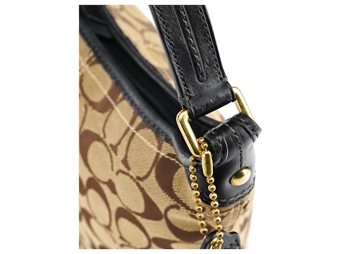 Coach 40896 Borsa a tracolla Signature Canvas Beige Brown - vista 8
