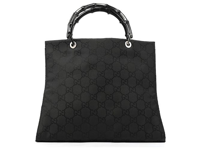 Gucci 002 1010 Borsa Tote GG Bamboo Nera - vista 3