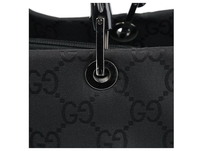 Gucci 002 1010 Borsa Tote GG Bamboo Nera - vista 6