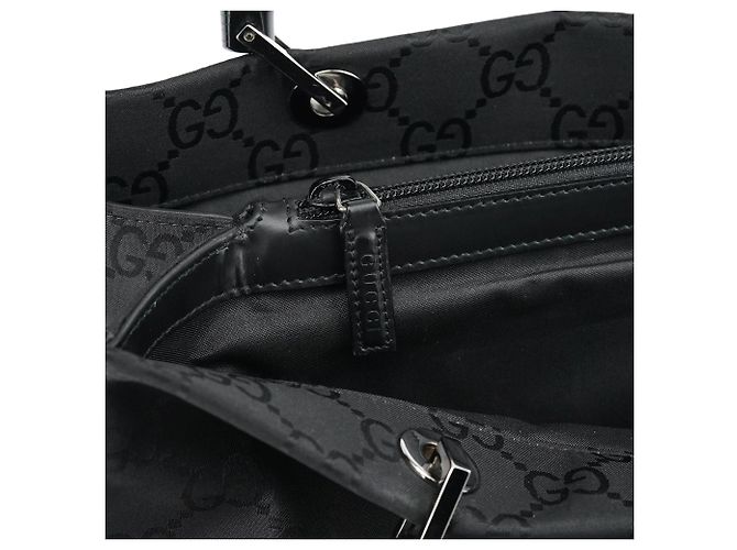 Gucci 002 1010 Borsa Tote GG Bamboo Nera - vista 9