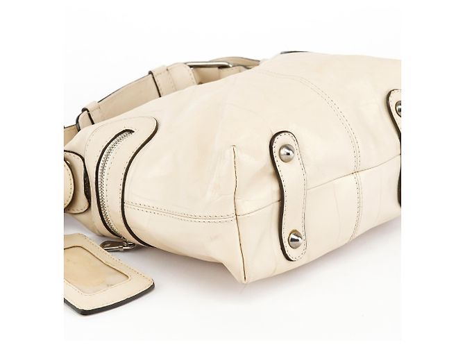 Chloé Borsa camera in pelle embossed beige - vista 10