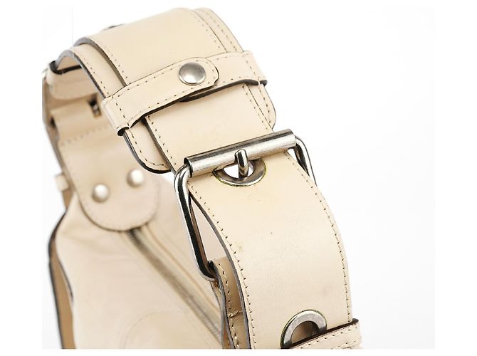 Chloé Borsa camera in pelle embossed beige - vista 9