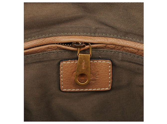 Chloé Borsa a tracolla Marcie in pelle marrone chiaro - vista 15