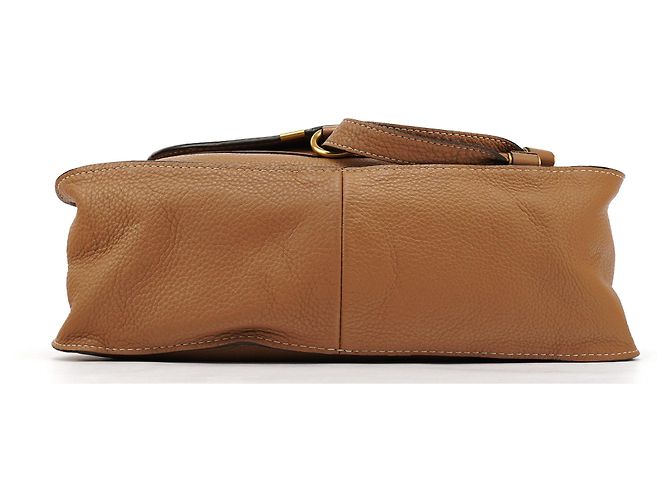 Chloé Borsa a tracolla Marcie in pelle marrone chiaro - vista 5