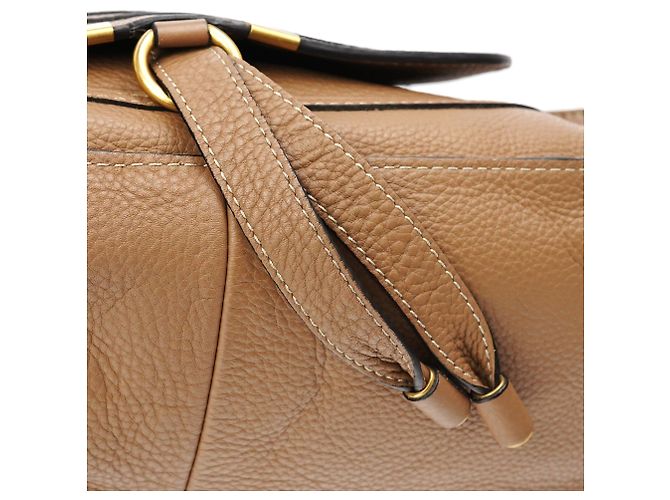 Chloé Borsa a tracolla Marcie in pelle marrone chiaro - vista 9