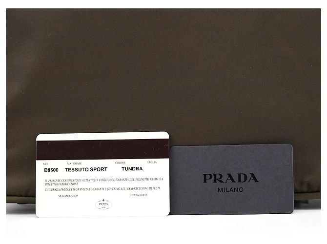 Prada Borsa a Tracolla Hobo Tessuto Sport Military Green - vista 11