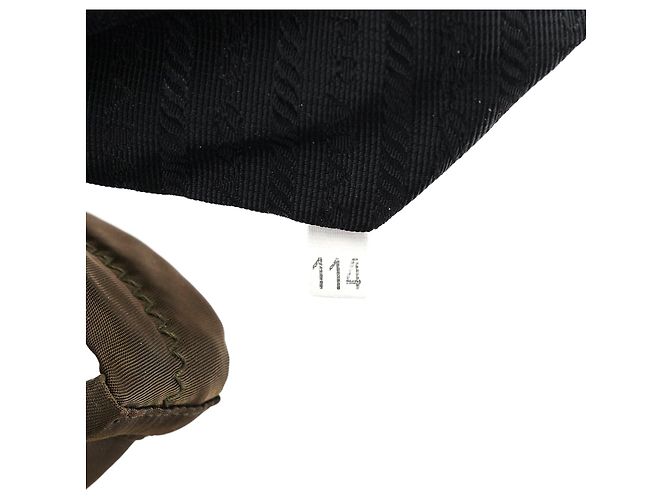 Prada Borsa a Tracolla Hobo Tessuto Sport Military Green - vista 14