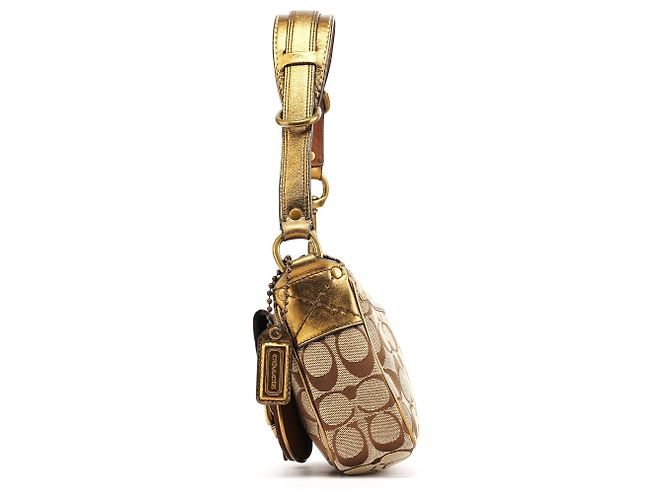 Coach Borsa a tracolla Soho in pelle beige e oro - vista 2