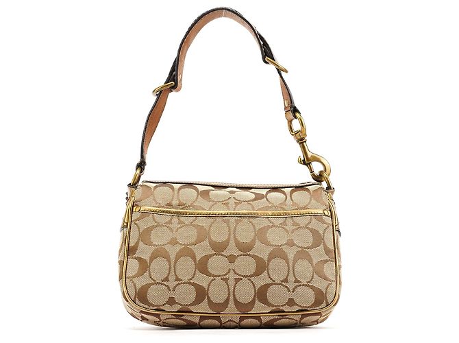 Coach Borsa a tracolla Soho in pelle beige e oro - vista 3