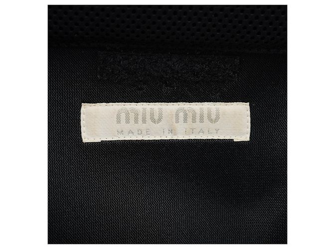 Miu Miu Borsa Tote Grande in Rete Nera - vista 9