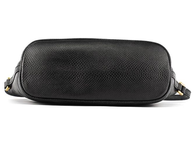 Gucci 250001 Pochette Boat in pelle embossed lucertola nera - vista 5