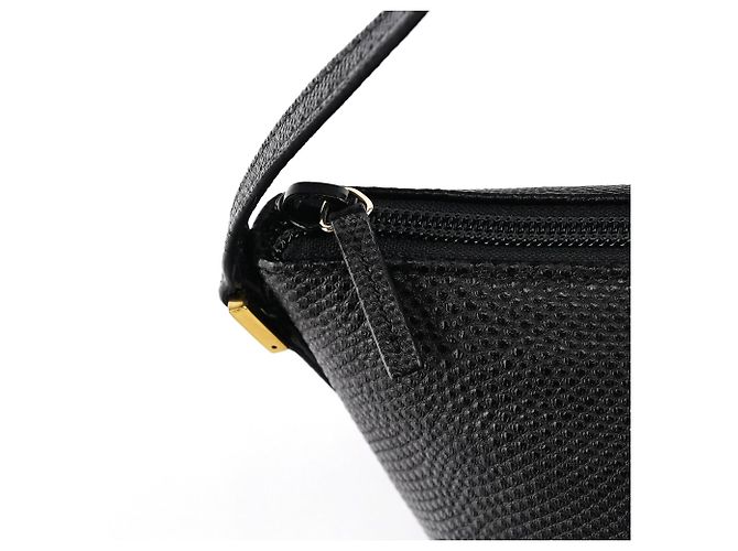 Gucci 250001 Pochette Boat in pelle embossed lucertola nera - vista 8