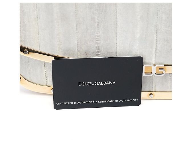 Dolce & Gabbana Borsa a tracolla DG in pelle grigio oro - vista 14