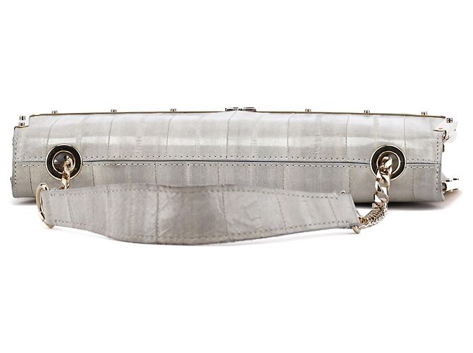 Dolce & Gabbana Borsa a tracolla DG in pelle grigio oro - vista 4