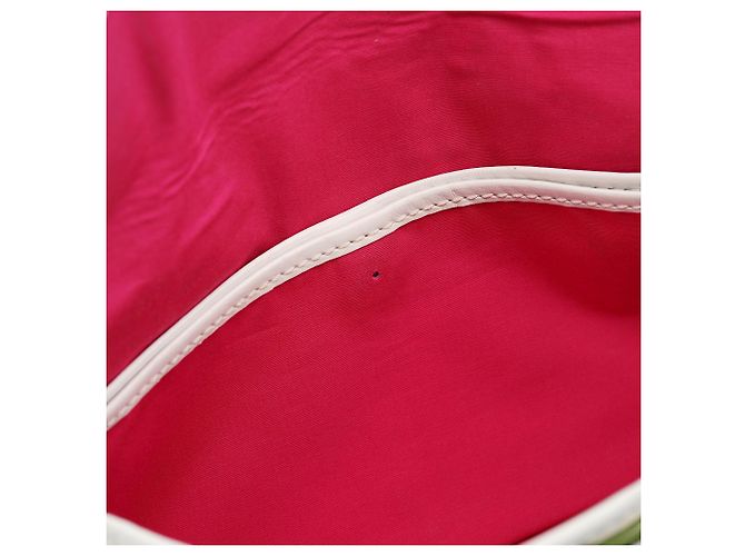 Céline Borsa a tracolla in tela con stampa ibisco bianco 2004 - vista 14