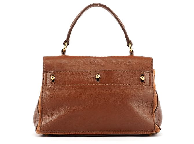 Yves Saint Laurent Borsa 2-Way Muse Two in pelle marrone chiaro - vista 3