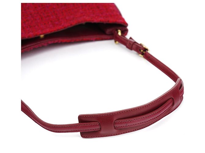 Coach Borsa a tracolla in pelle e tweed rosa - vista 10