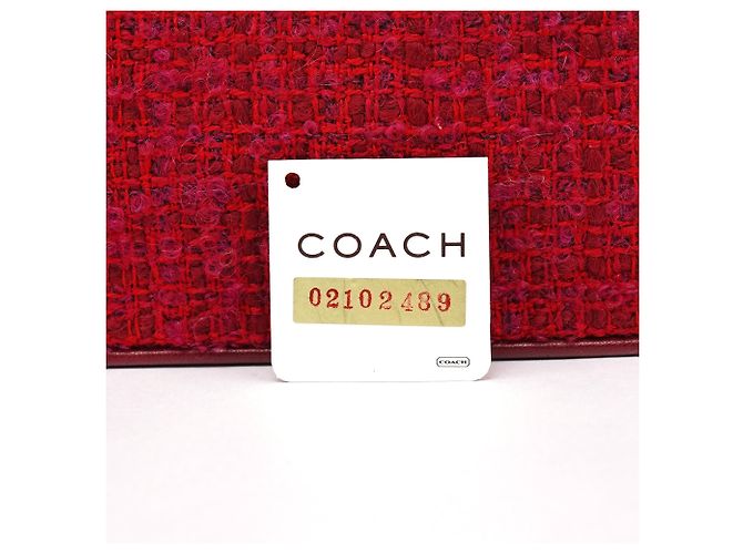 Coach Borsa a tracolla in pelle e tweed rosa - vista 12
