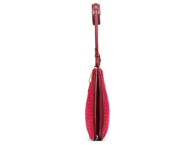Coach Borsa a tracolla in pelle e tweed rosa - vista 2