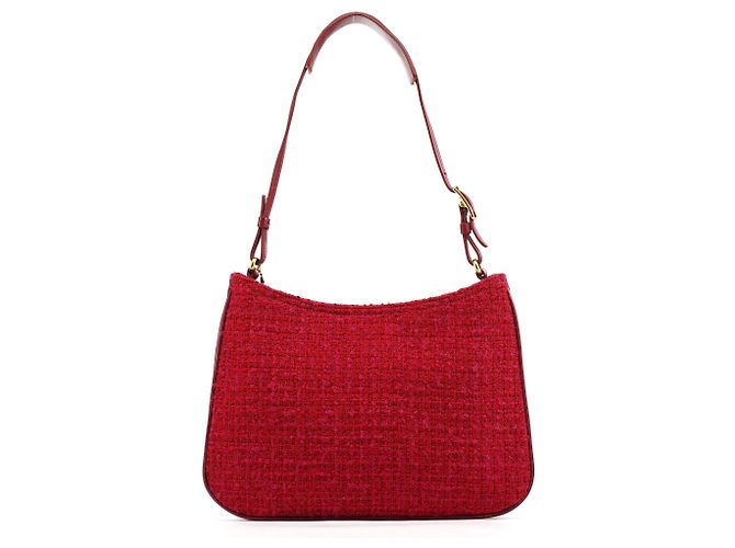 Coach Borsa a tracolla in pelle e tweed rosa - vista 3