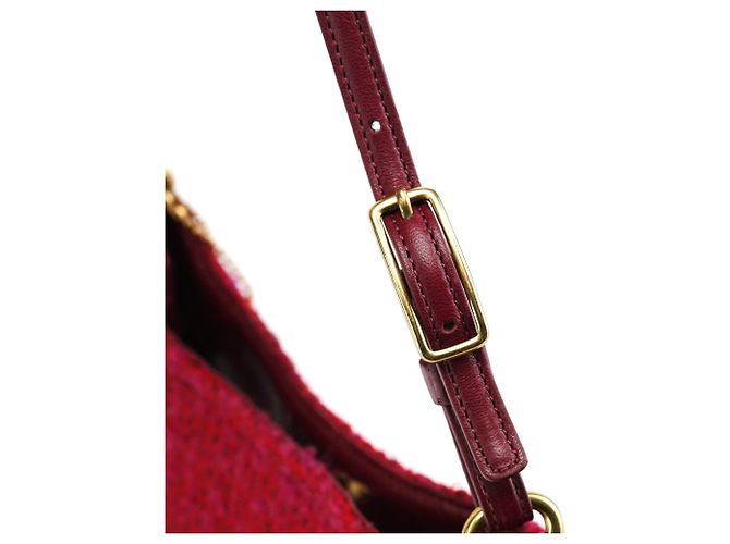 Coach Borsa a tracolla in pelle e tweed rosa - vista 6