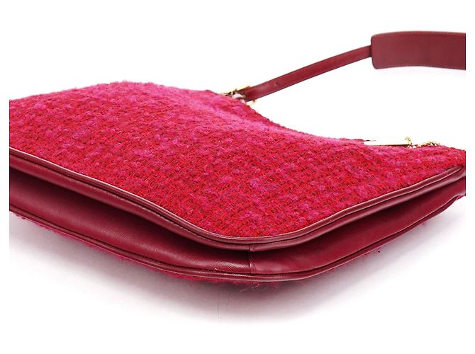 Coach Borsa a tracolla in pelle e tweed rosa - vista 9