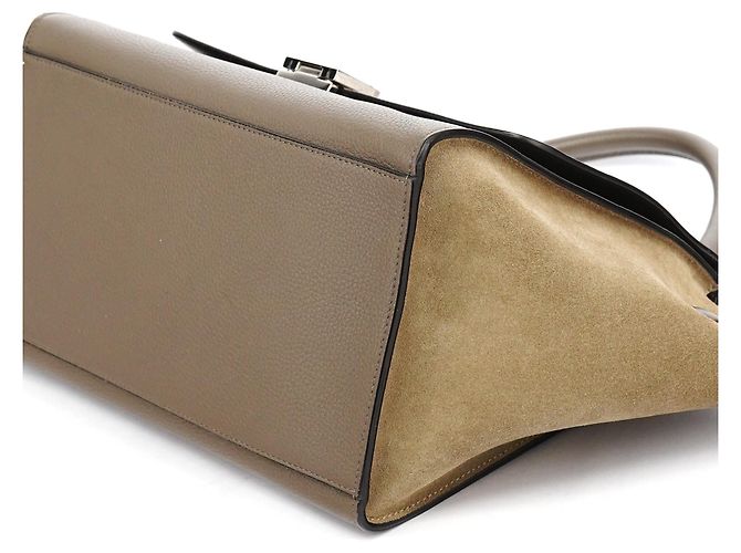 Trapèze Céline Borsa Trapeze 2-Way in pelle taupe - vista 10