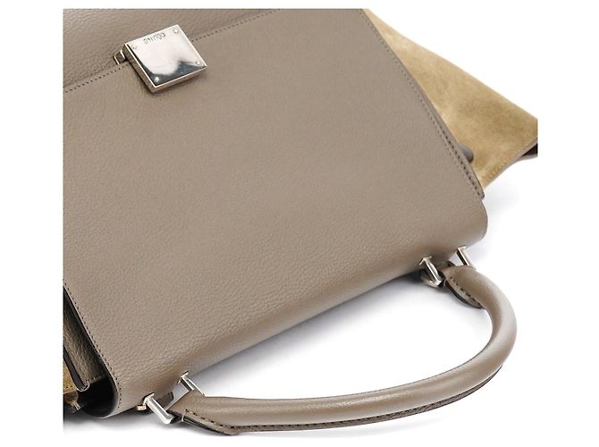 Trapèze Céline Borsa Trapeze 2-Way in pelle taupe - vista 11