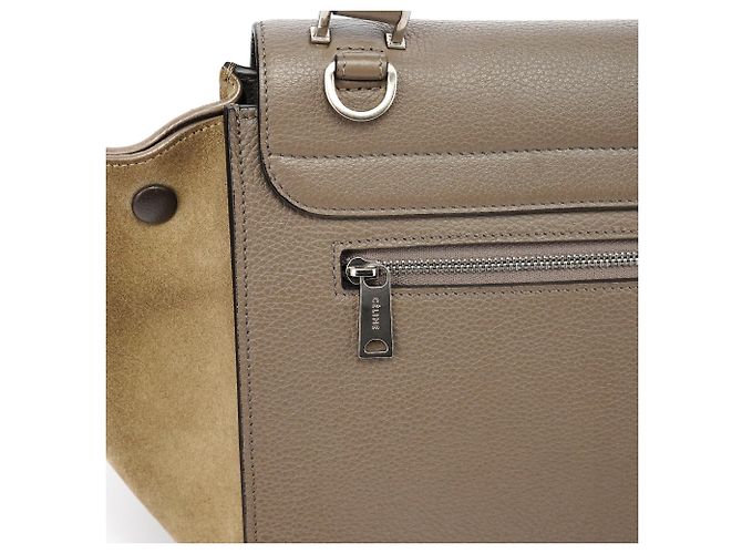 Trapèze Céline Borsa Trapeze 2-Way in pelle taupe - vista 12