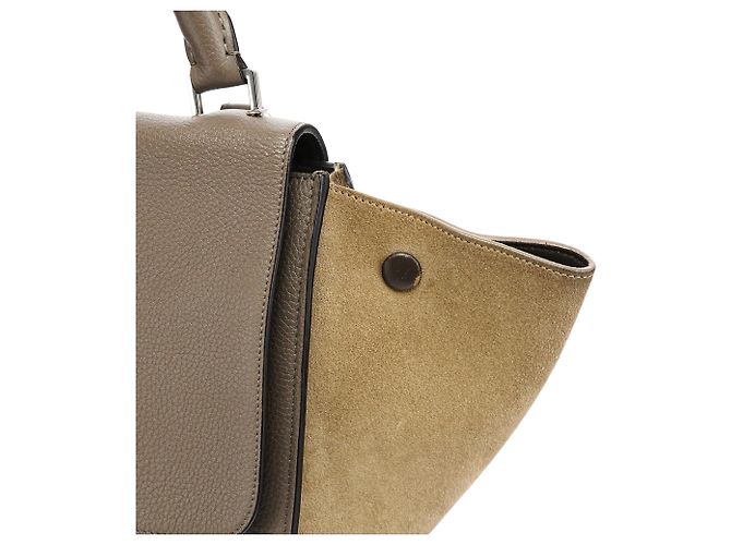 Trapèze Céline Borsa Trapeze 2-Way in pelle taupe - vista 13