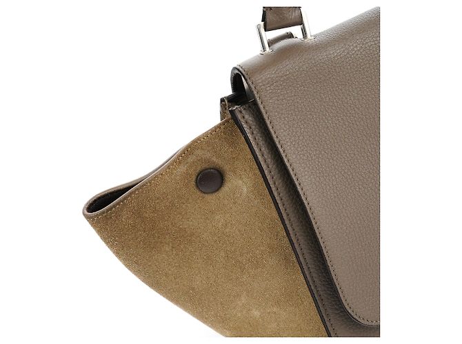 Trapèze Céline Borsa Trapeze 2-Way in pelle taupe - vista 14