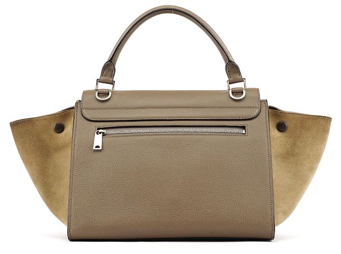 Trapèze Céline Borsa Trapeze 2-Way in pelle taupe - vista 3