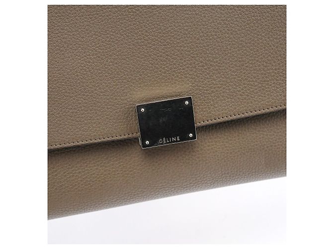 Trapèze Céline Borsa Trapeze 2-Way in pelle taupe - vista 6