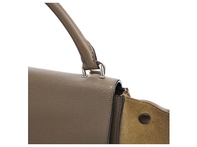Trapèze Céline Borsa Trapeze 2-Way in pelle taupe - vista 7