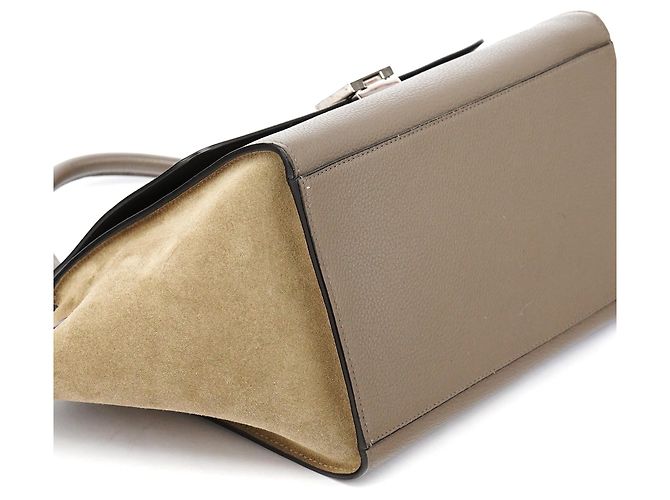 Trapèze Céline Borsa Trapeze 2-Way in pelle taupe - vista 9