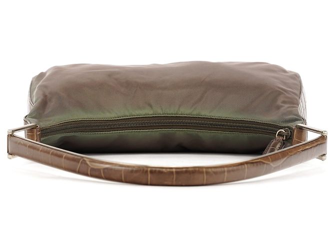 Prada Borsa a tracolla 1998 Green Tessuto Cocco Metal - vista 4