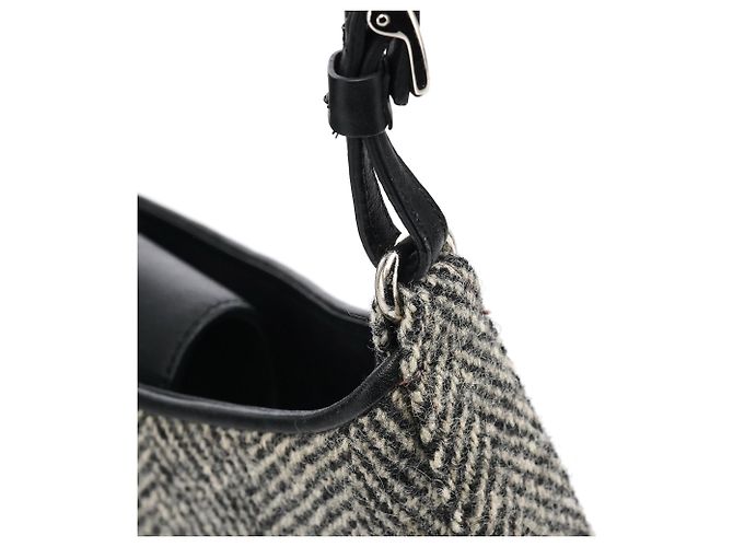 Coach Borsa a spalla 8121 in lana grigia spina di pesce - vista 6