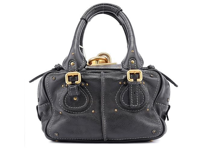 Chloé Borsa a tracolla Paddington in pelle nera - vista 3