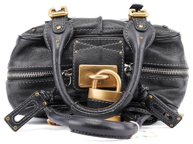 Chloé Borsa a tracolla Paddington in pelle nera - vista 4