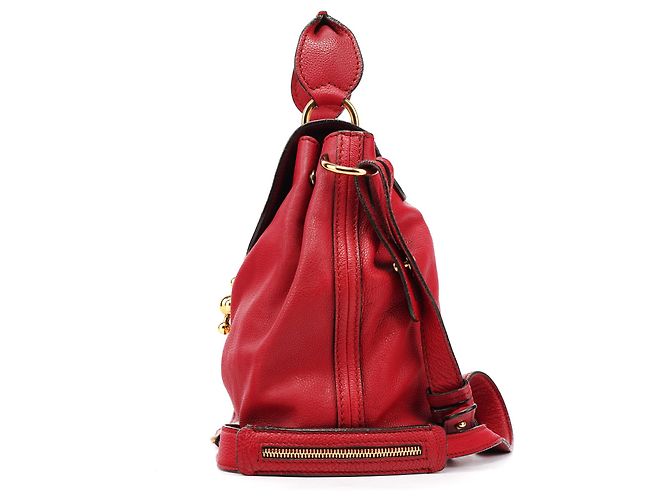 Chloé Borsa 2-Way Elsie in pelle rossa - vista 2