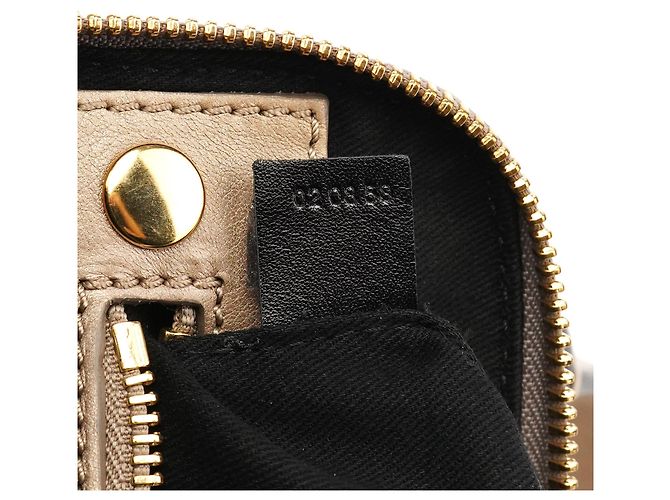Chloé Borsa Tote Bay in pelle beige - vista 14