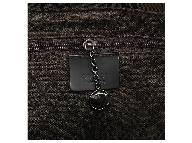 Bamboo Gucci 002 1010 Borsa Tote in tela GG marrone con bambù - vista 11