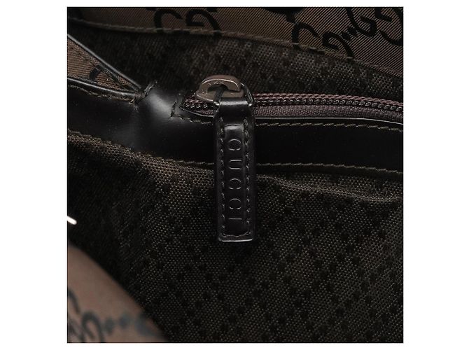 Bamboo Gucci 002 1010 Borsa Tote in tela GG marrone con bambù - vista 9
