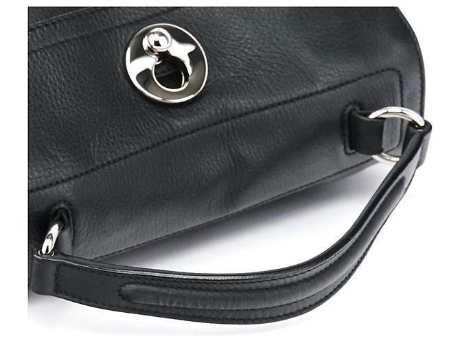 Yves Saint Laurent 289278 Borsa 2-Way Muse Two in pelle nera - vista 11