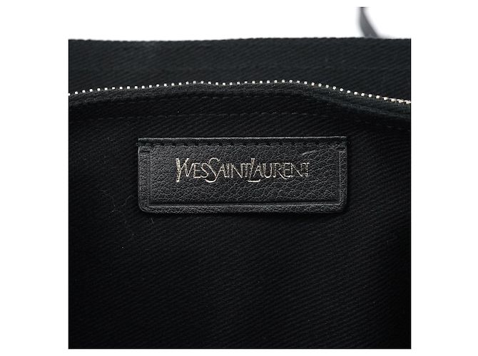 Yves Saint Laurent 289278 Borsa 2-Way Muse Two in pelle nera - vista 15