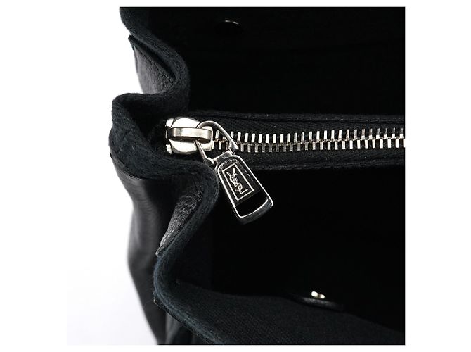 Yves Saint Laurent 289278 Borsa 2-Way Muse Two in pelle nera - vista 16