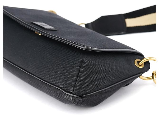 Gucci Borsa a tracolla in tela nera 2003 - vista 10